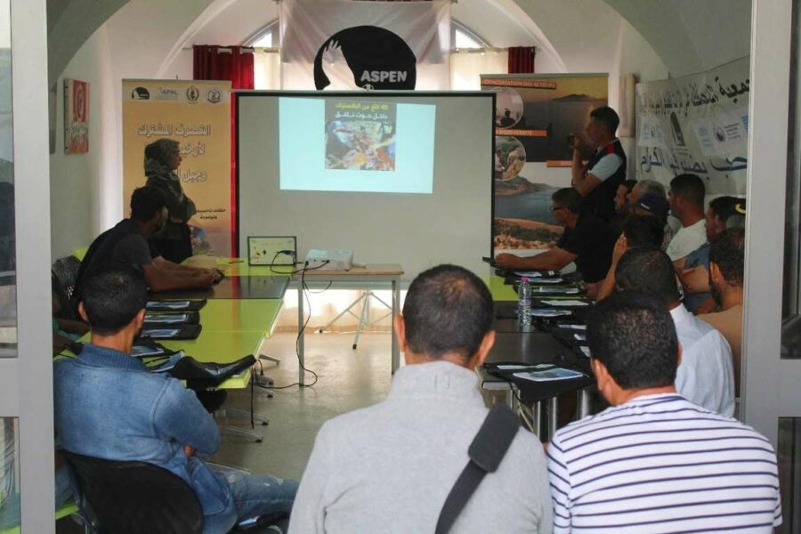 A classroom session on marine and coastal skills